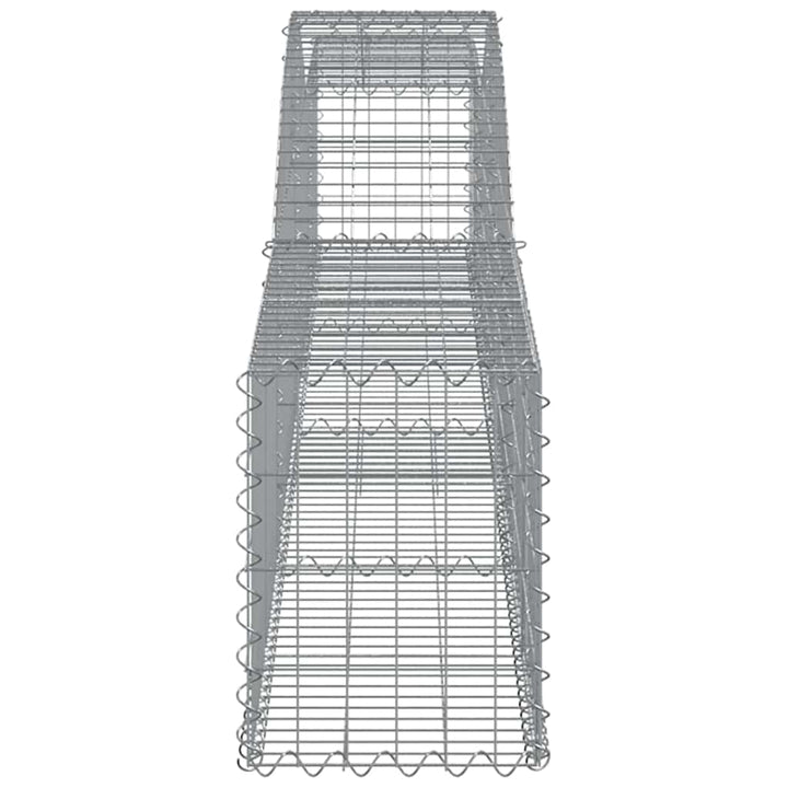 buede gabionkurve 2 stk. 400x30x40/60 cm galvaniseret jern