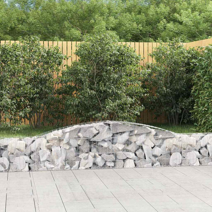 buede gabionkurve 2 stk. 400x30x40/60 cm galvaniseret jern