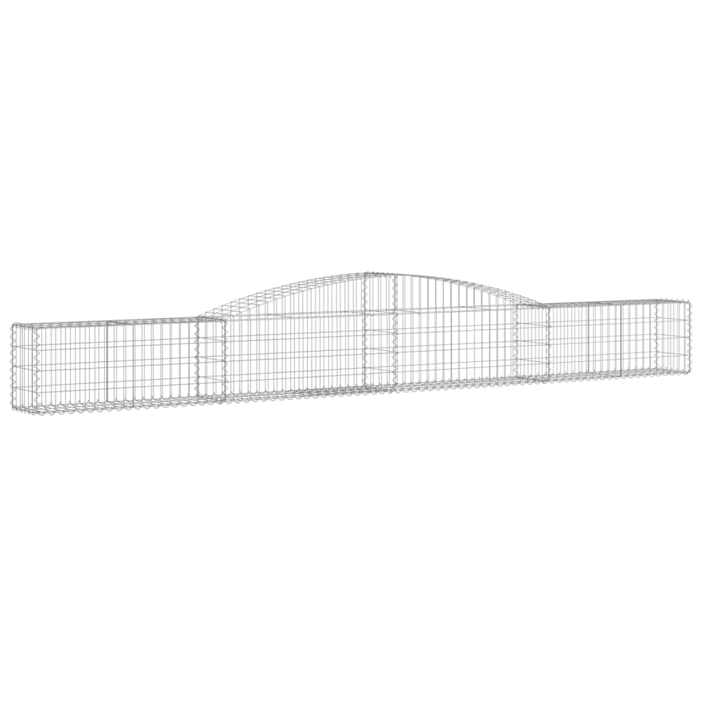 buede gabionkurve 3 stk. 400x30x40/60 cm galvaniseret jern