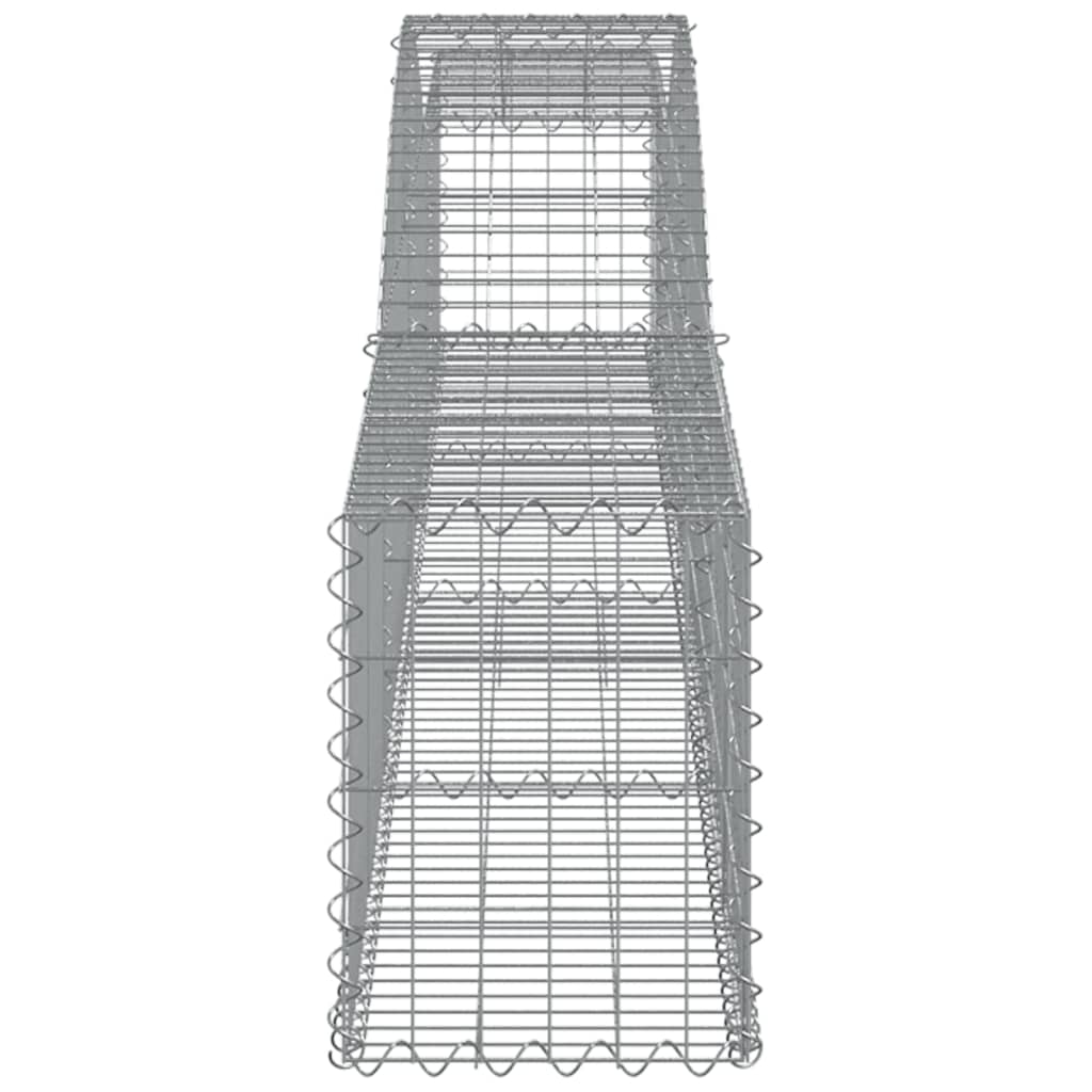 buede gabionkurve 3 stk. 400x30x40/60 cm galvaniseret jern