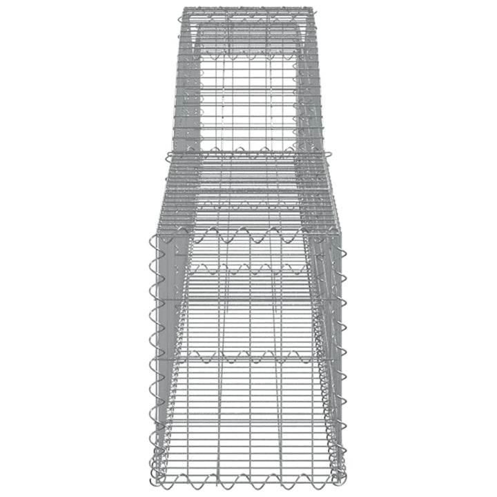 buede gabionkurve 3 stk. 400x30x40/60 cm galvaniseret jern