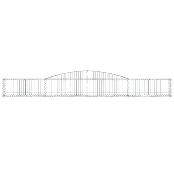 buede gabionkurve 5 stk. 400x30x40/60 cm galvaniseret jern