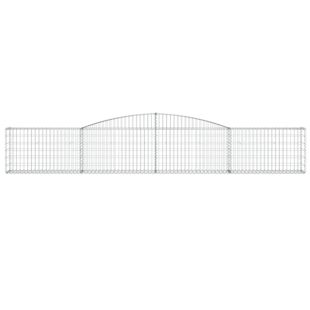 buede gabionkurve 2 stk. 400x30x60/80 cm galvaniseret jern