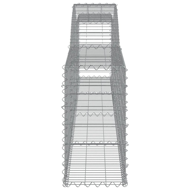 buede gabionkurve 2 stk. 400x30x60/80 cm galvaniseret jern