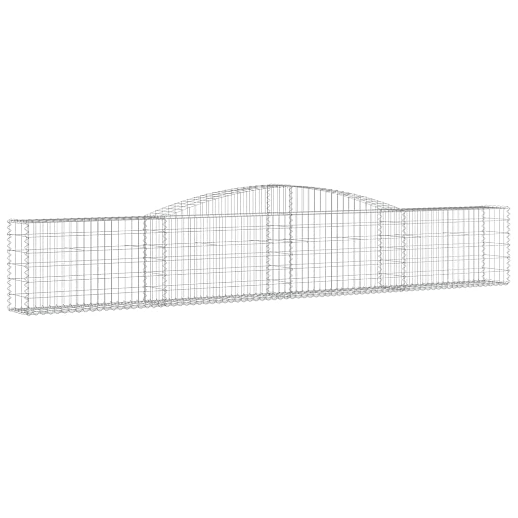 buede gabionkurve 4 stk. 400x30x60/80 cm galvaniseret jern