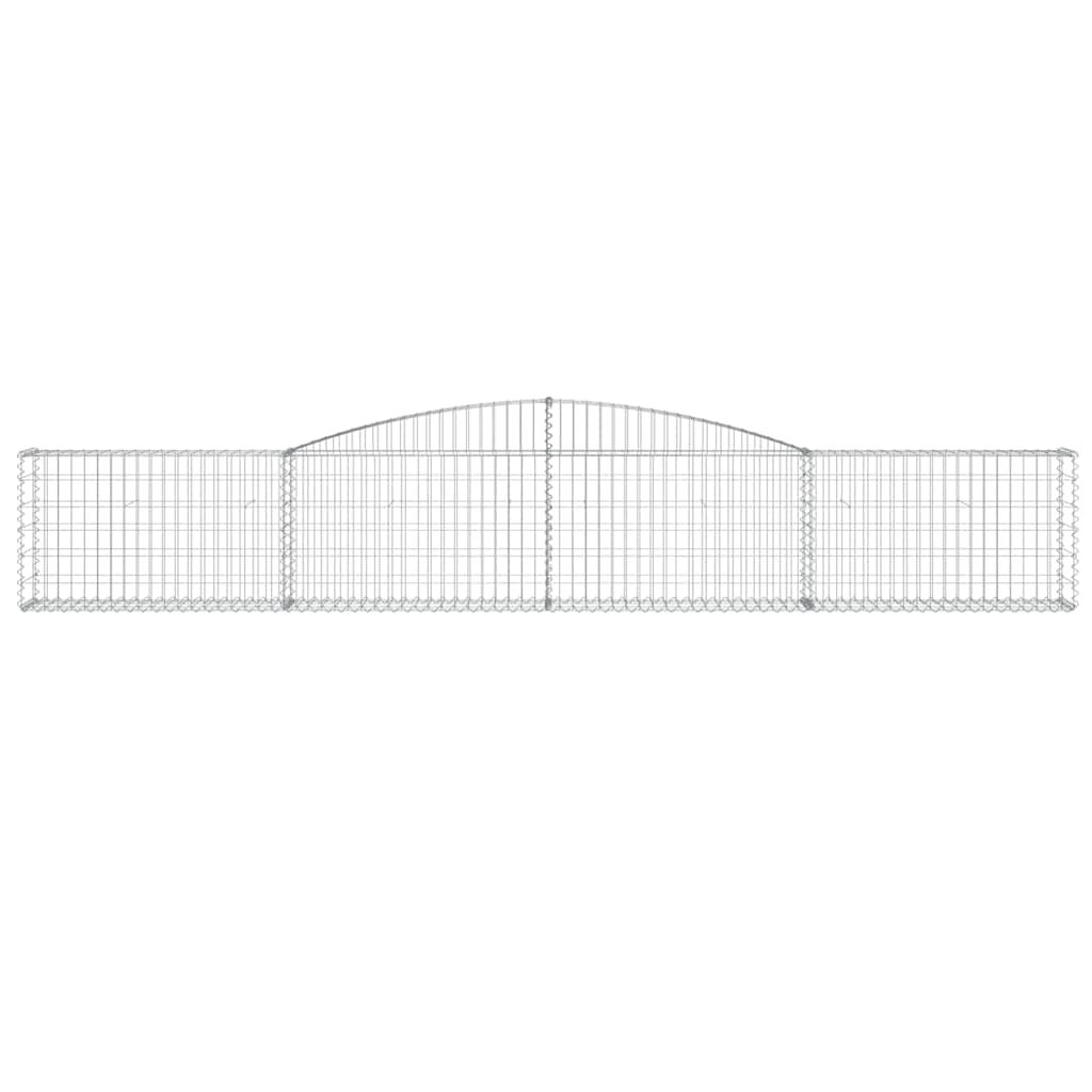buede gabionkurve 4 stk. 400x30x60/80 cm galvaniseret jern