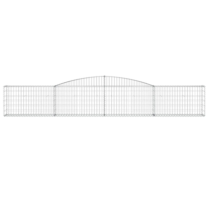 buede gabionkurve 4 stk. 400x30x60/80 cm galvaniseret jern