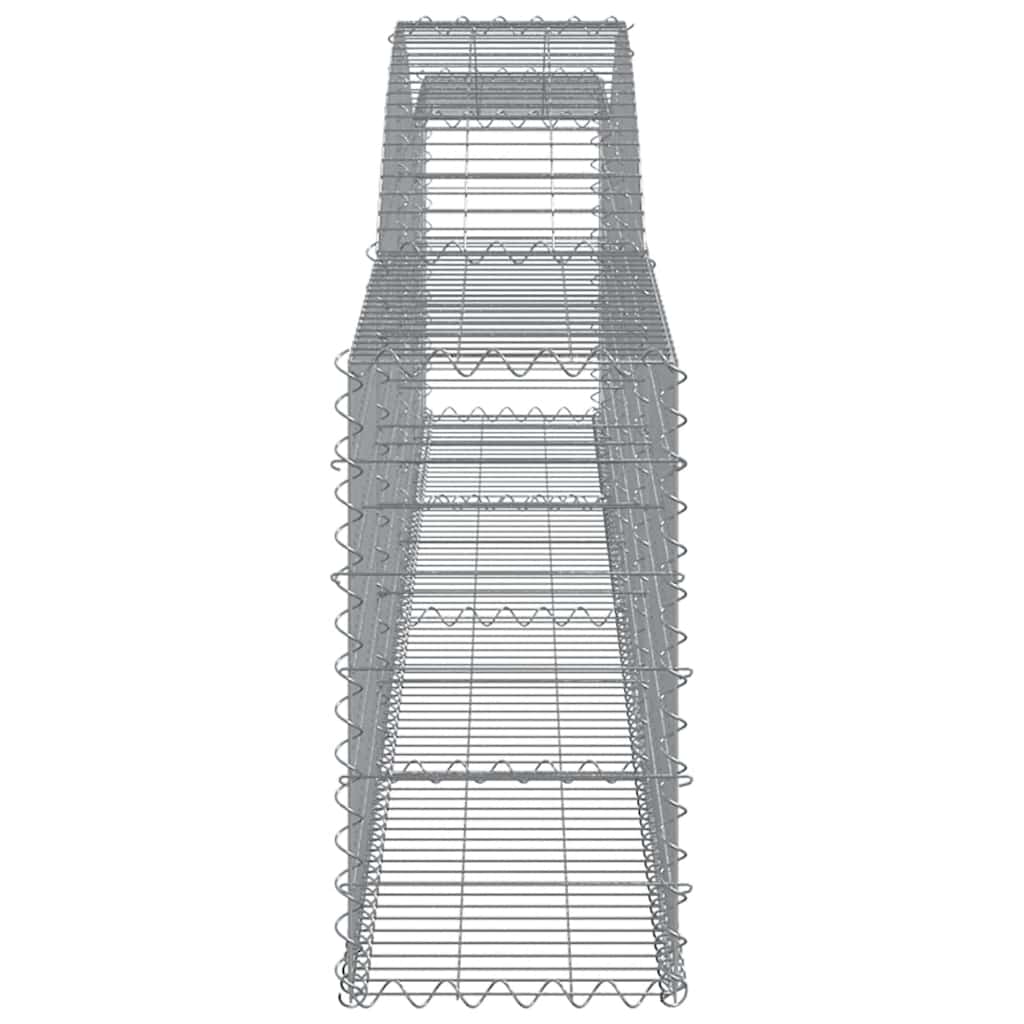 buede gabionkurve 4 stk. 400x30x60/80 cm galvaniseret jern