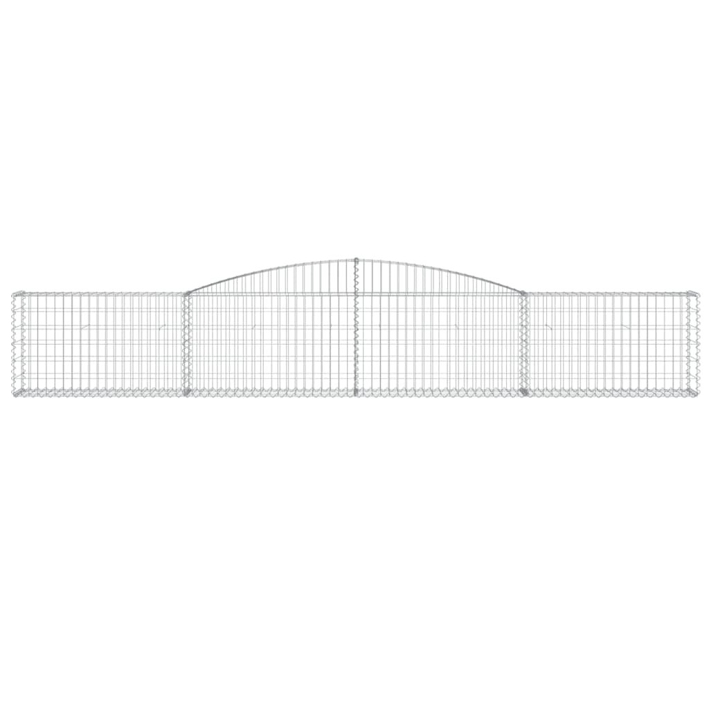 buede gabionkurve 7 stk. 400x30x60/80 cm galvaniseret jern