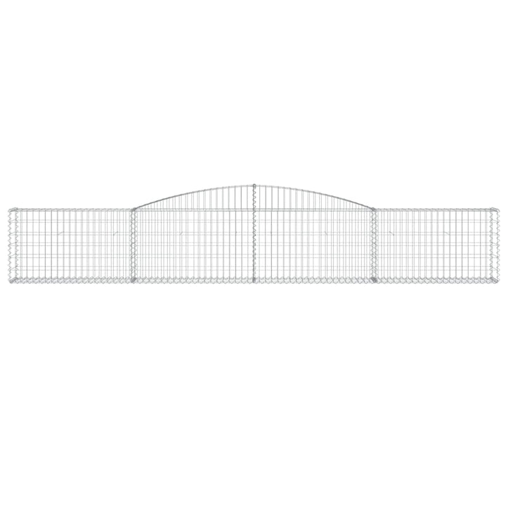 buede gabionkurve 7 stk. 400x30x60/80 cm galvaniseret jern