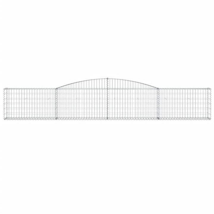 buede gabionkurve 8 stk. 400x30x60/80 cm galvaniseret jern