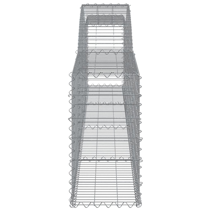 buede gabionkurve 8 stk. 400x30x60/80 cm galvaniseret jern