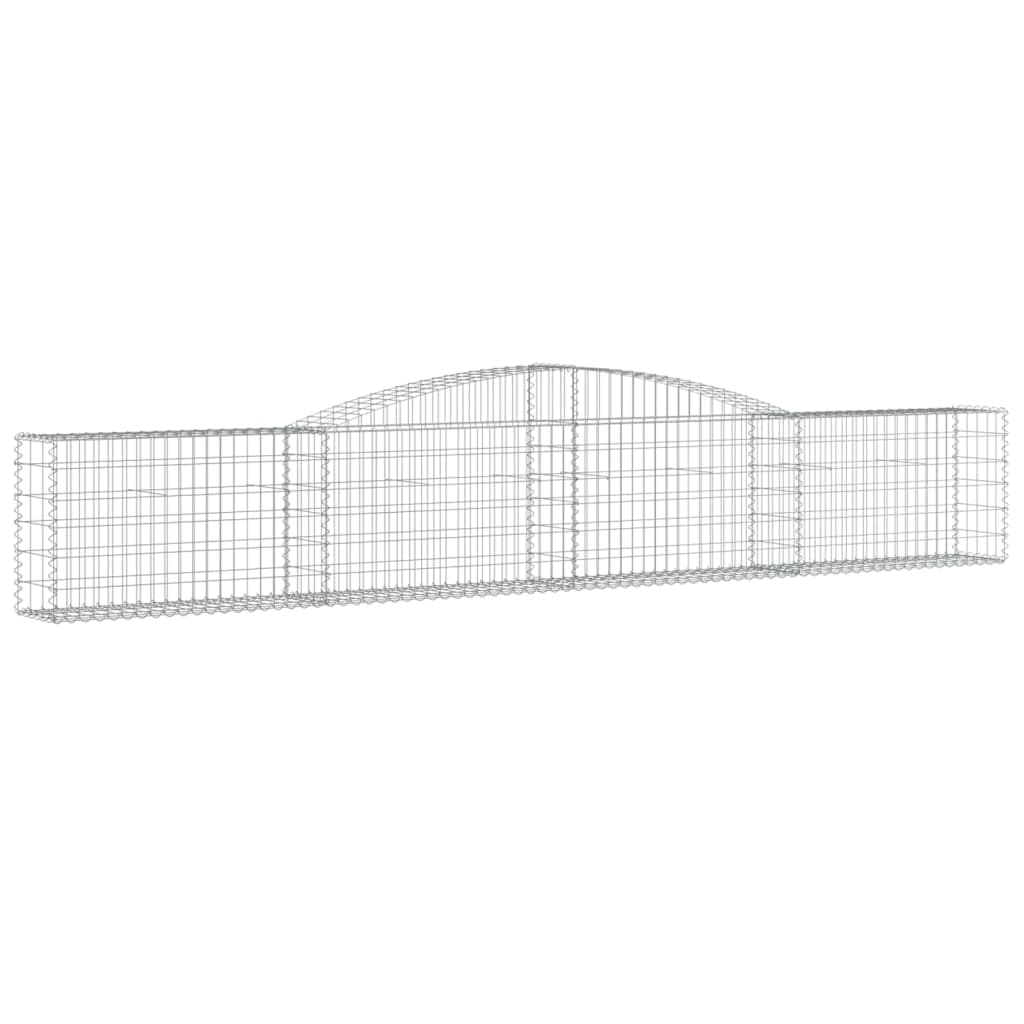 buede gabionkurve 9 stk. 400x30x60/80 cm galvaniseret jern