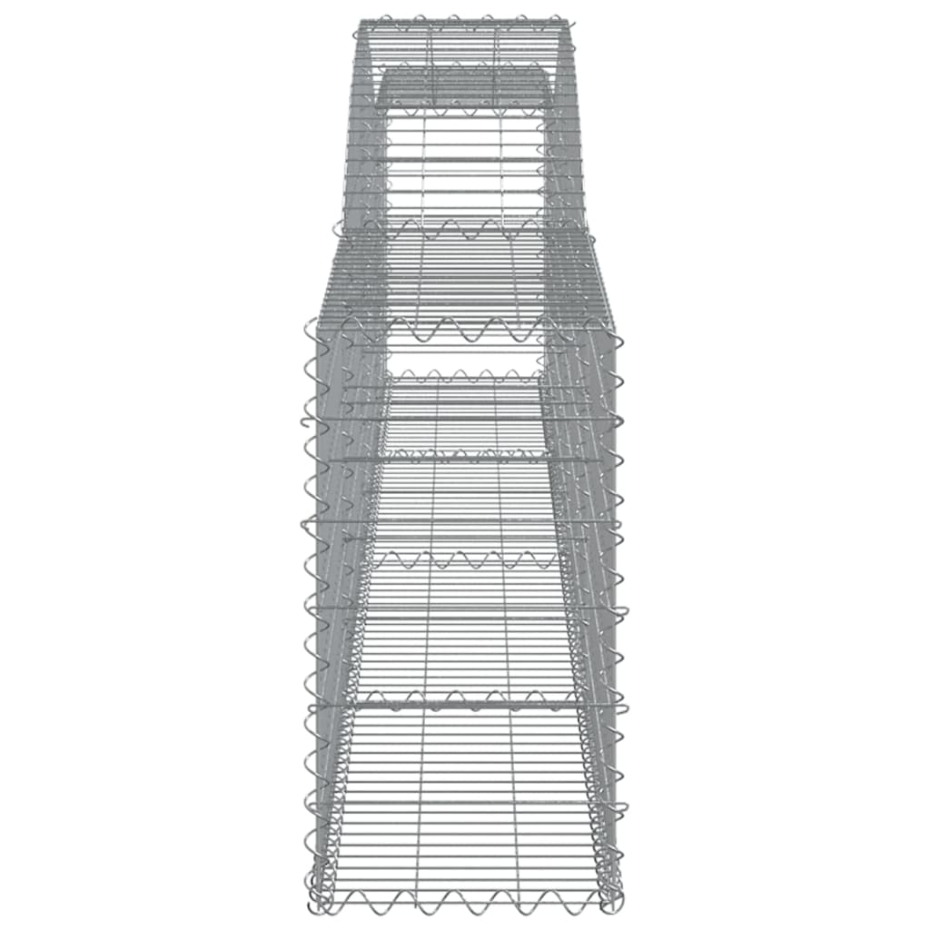 buede gabionkurve 9 stk. 400x30x60/80 cm galvaniseret jern