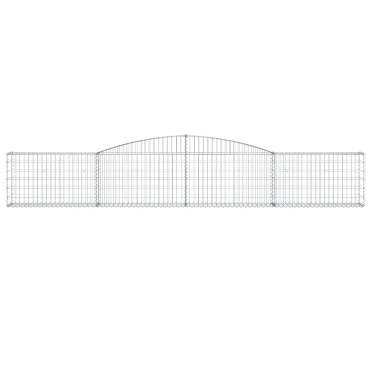 buede gabionkurve 10 stk. 400x30x60/80 cm galvaniseret jern
