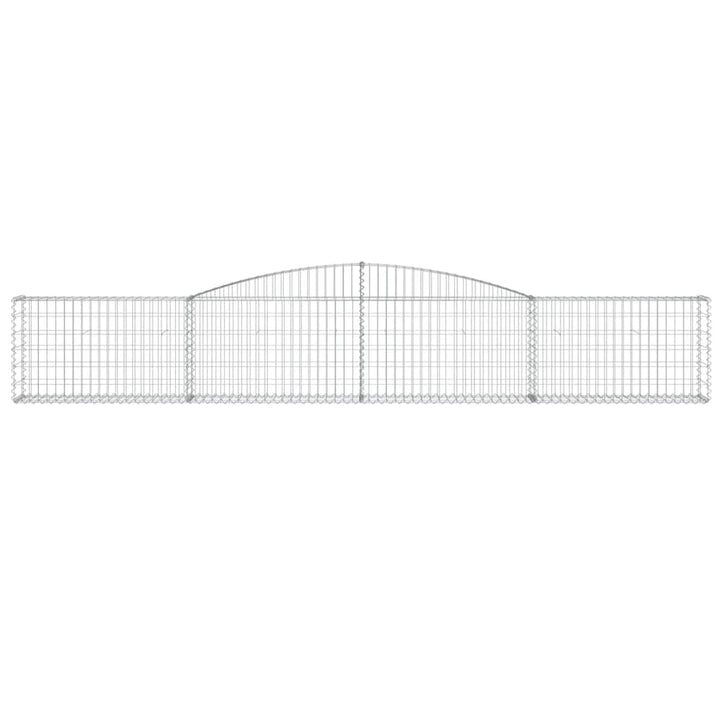 buede gabionkurve 15 stk. 400x30x60/80 cm galvaniseret jern
