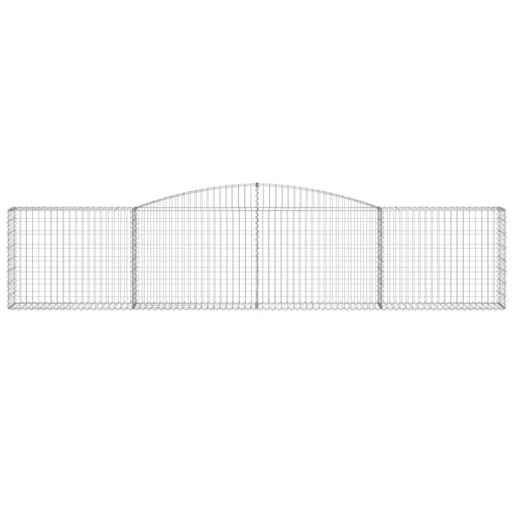 buede gabionkurve 4 stk. 400x30x80/100 cm galvaniseret jern