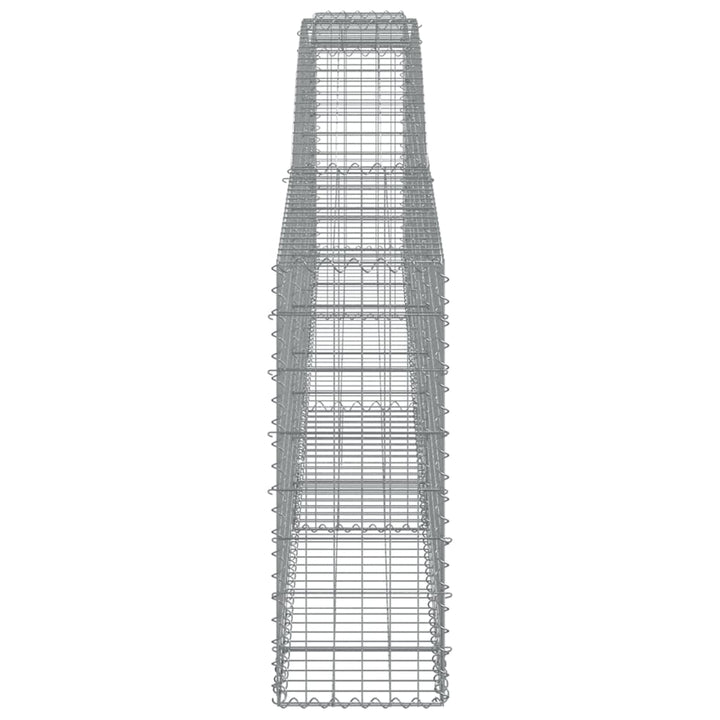 buede gabionkurve 4 stk. 400x30x80/100 cm galvaniseret jern