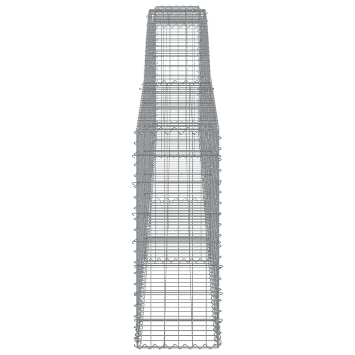 buede gabionkurve 5 stk. 400x30x80/100 cm galvaniseret jern