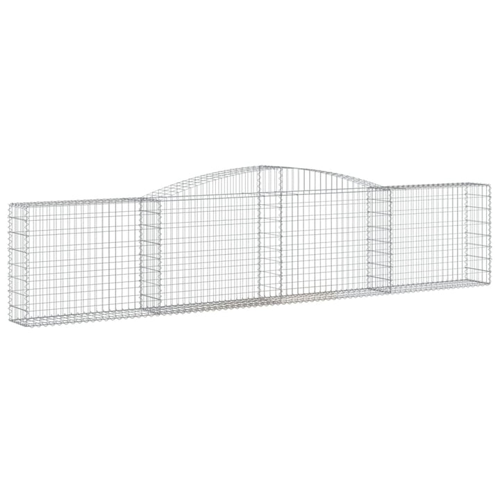 buede gabionkurve 6 stk. 400x30x80/100 cm galvaniseret jern