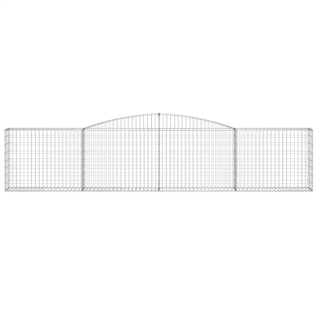 buede gabionkurve 6 stk. 400x30x80/100 cm galvaniseret jern