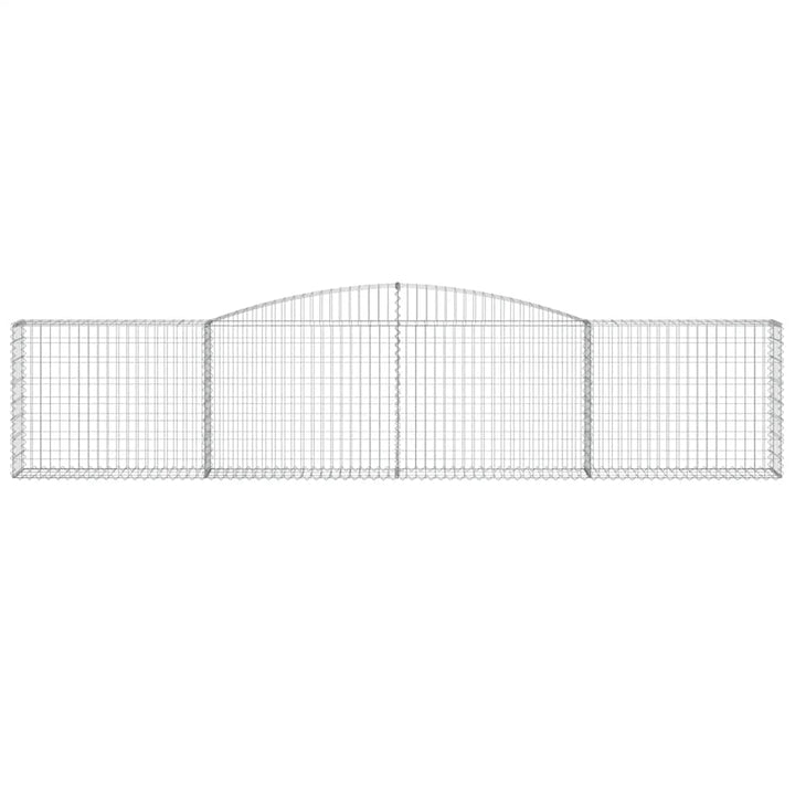 buede gabionkurve 6 stk. 400x30x80/100 cm galvaniseret jern