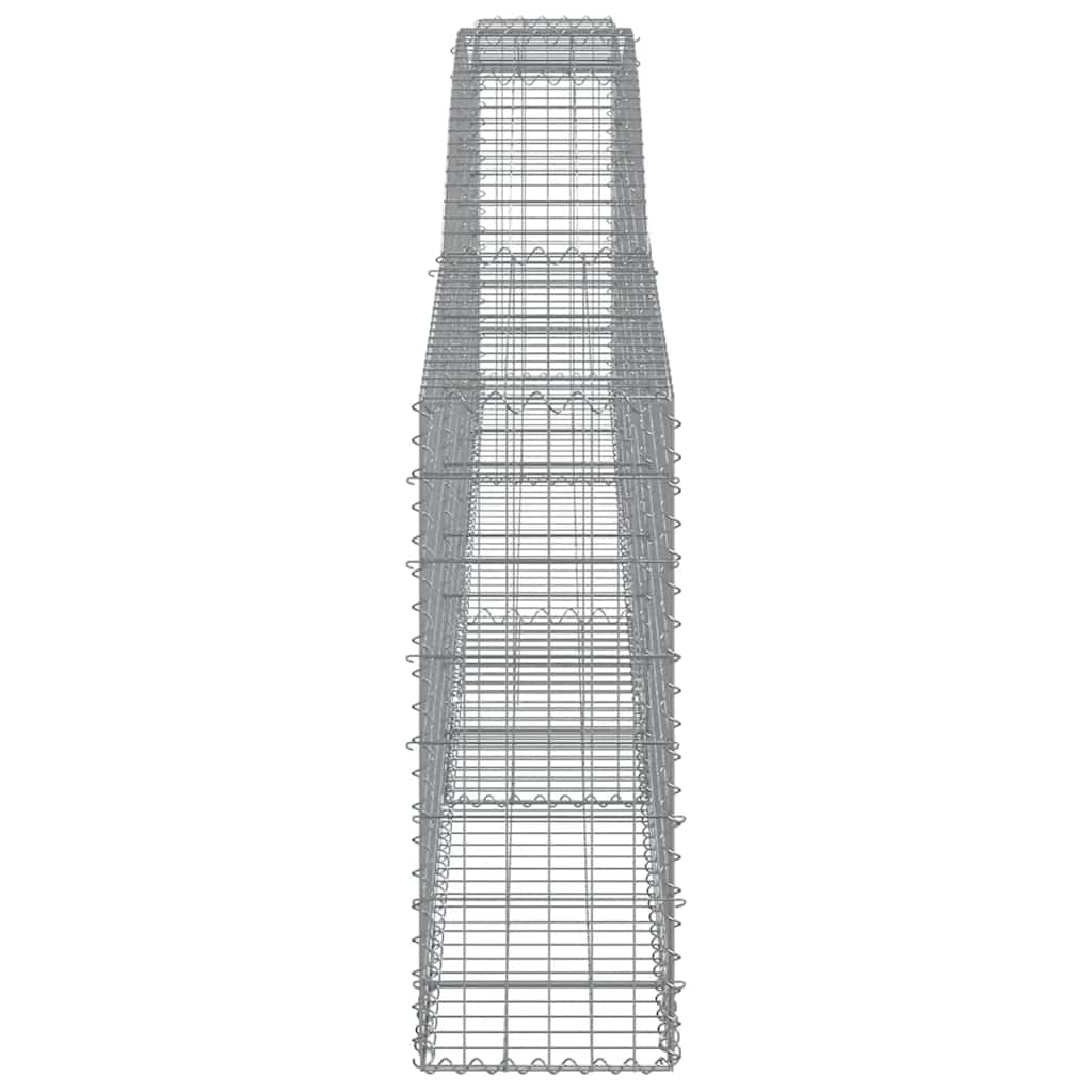buede gabionkurve 6 stk. 400x30x80/100 cm galvaniseret jern