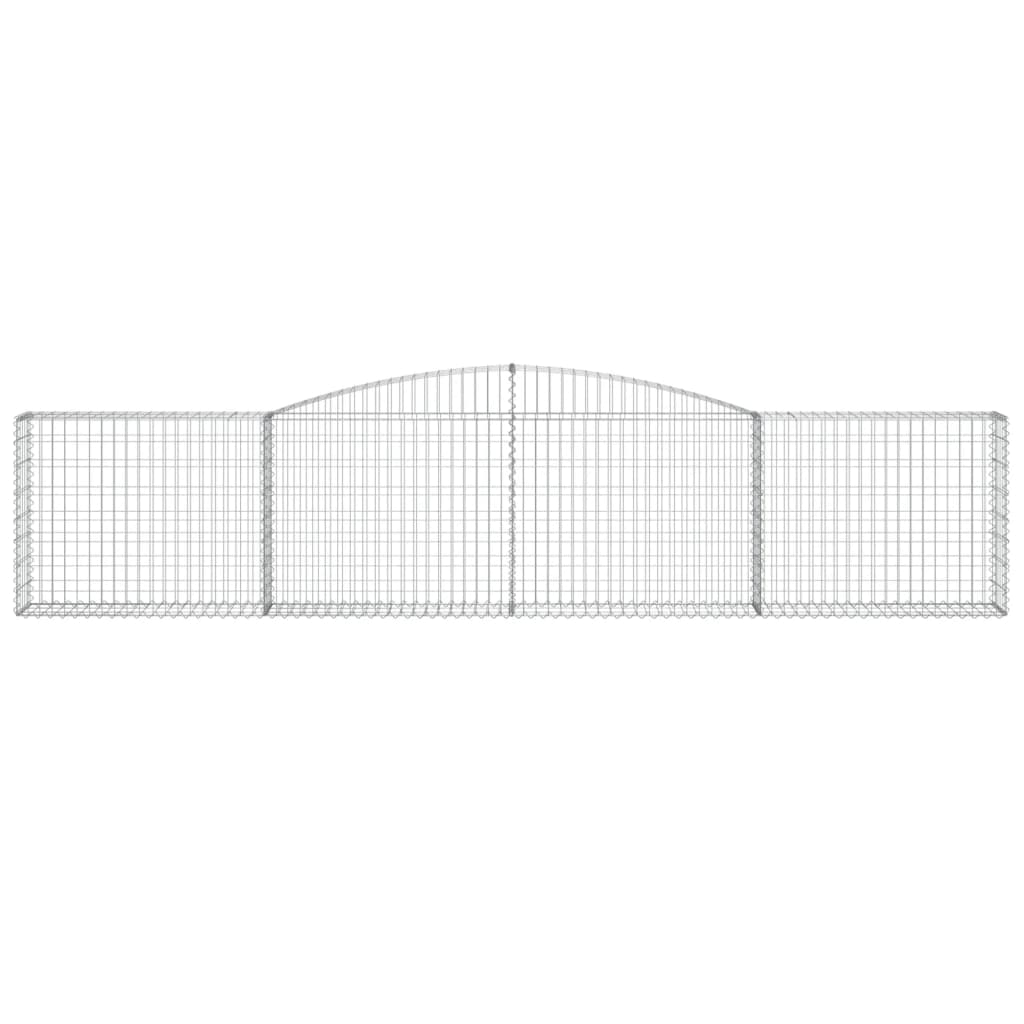 buede gabionkurve 9 stk. 400x30x80/100 cm galvaniseret jern