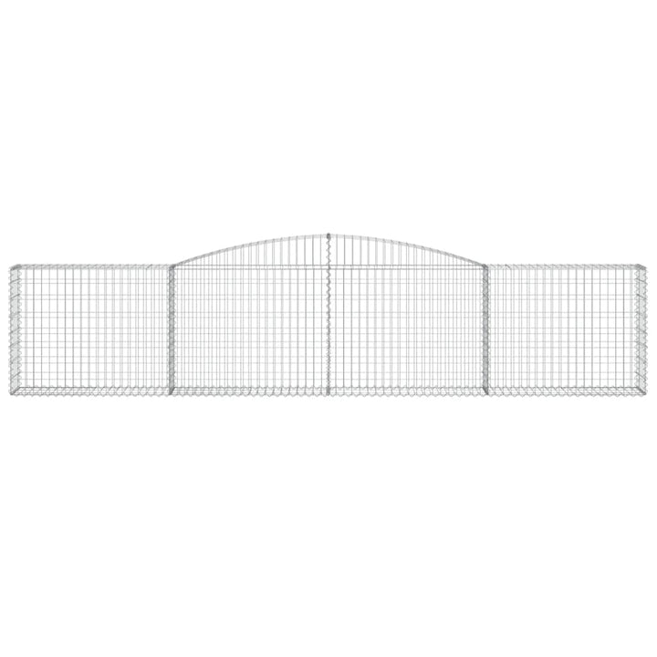 buede gabionkurve 9 stk. 400x30x80/100 cm galvaniseret jern