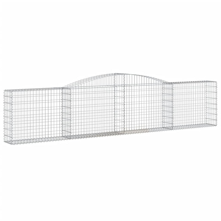 buede gabionkurve 10 stk. 400x30x80/100 cm galvaniseret jern