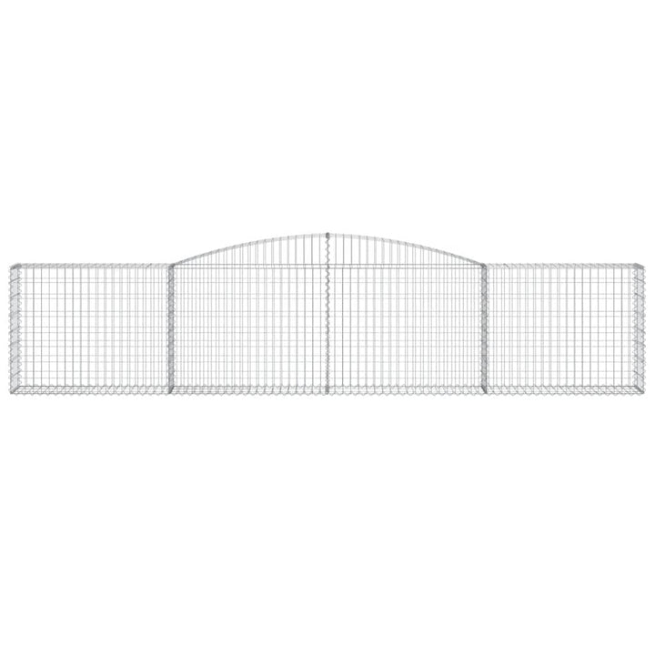 buede gabionkurve 10 stk. 400x30x80/100 cm galvaniseret jern