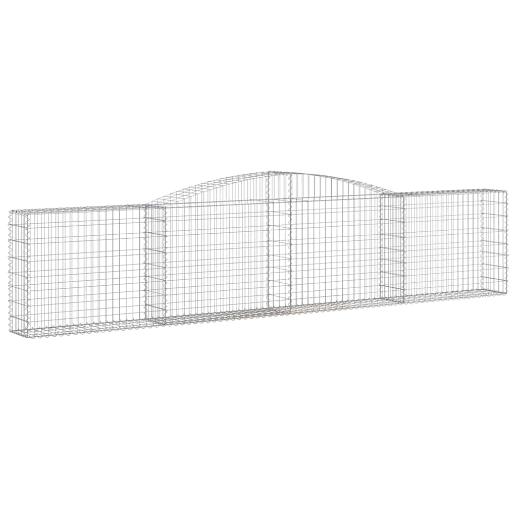 buede gabionkurve 20 stk. 400x30x80/100 cm galvaniseret jern