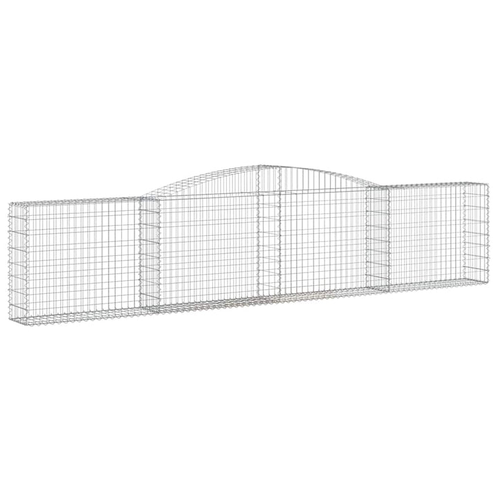 buede gabionkurve 20 stk. 400x30x80/100 cm galvaniseret jern