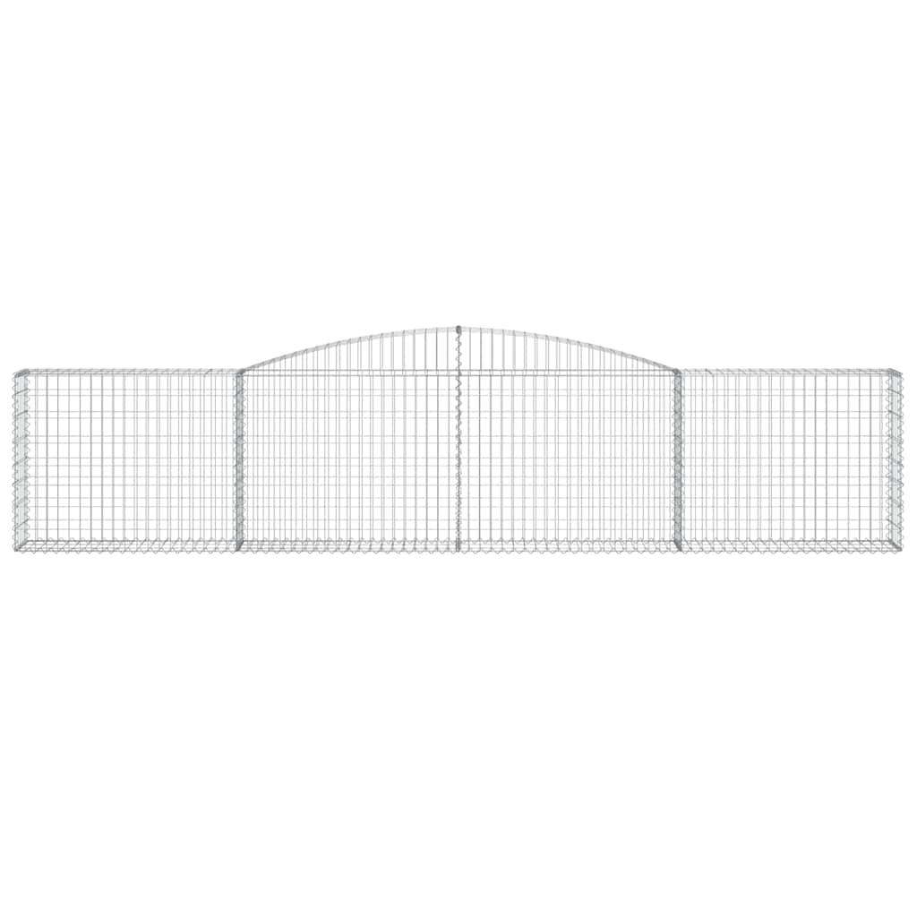 buede gabionkurve 20 stk. 400x30x80/100 cm galvaniseret jern