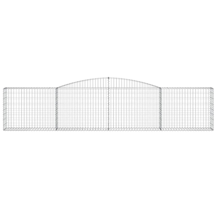 buede gabionkurve 20 stk. 400x30x80/100 cm galvaniseret jern