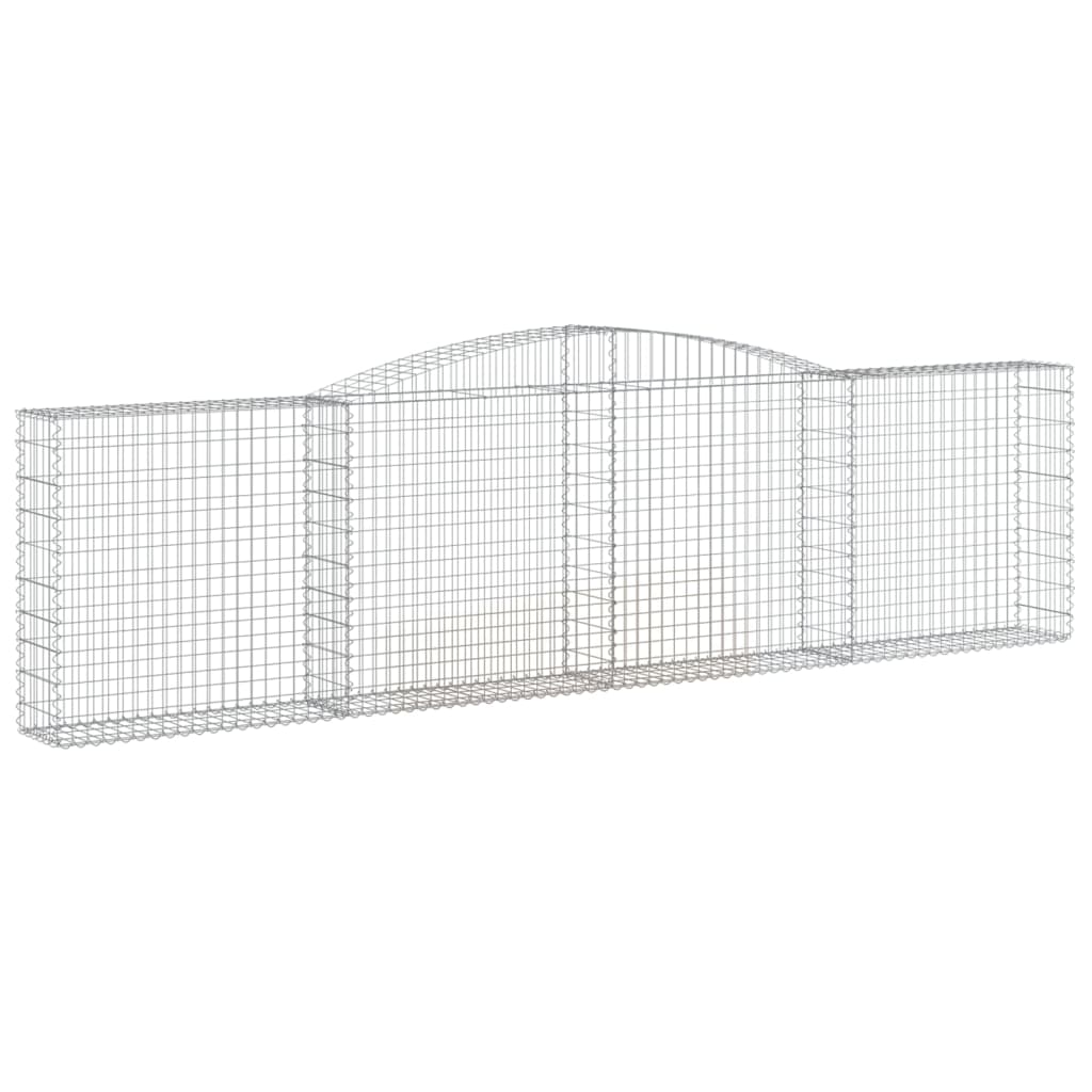 buede gabionkurve 2 stk. 400x30x100/120 cm galvaniseret jern