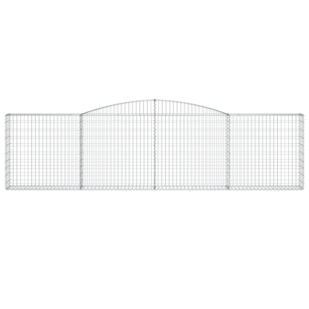 buede gabionkurve 5 stk. 400x30x100/120 cm galvaniseret jern