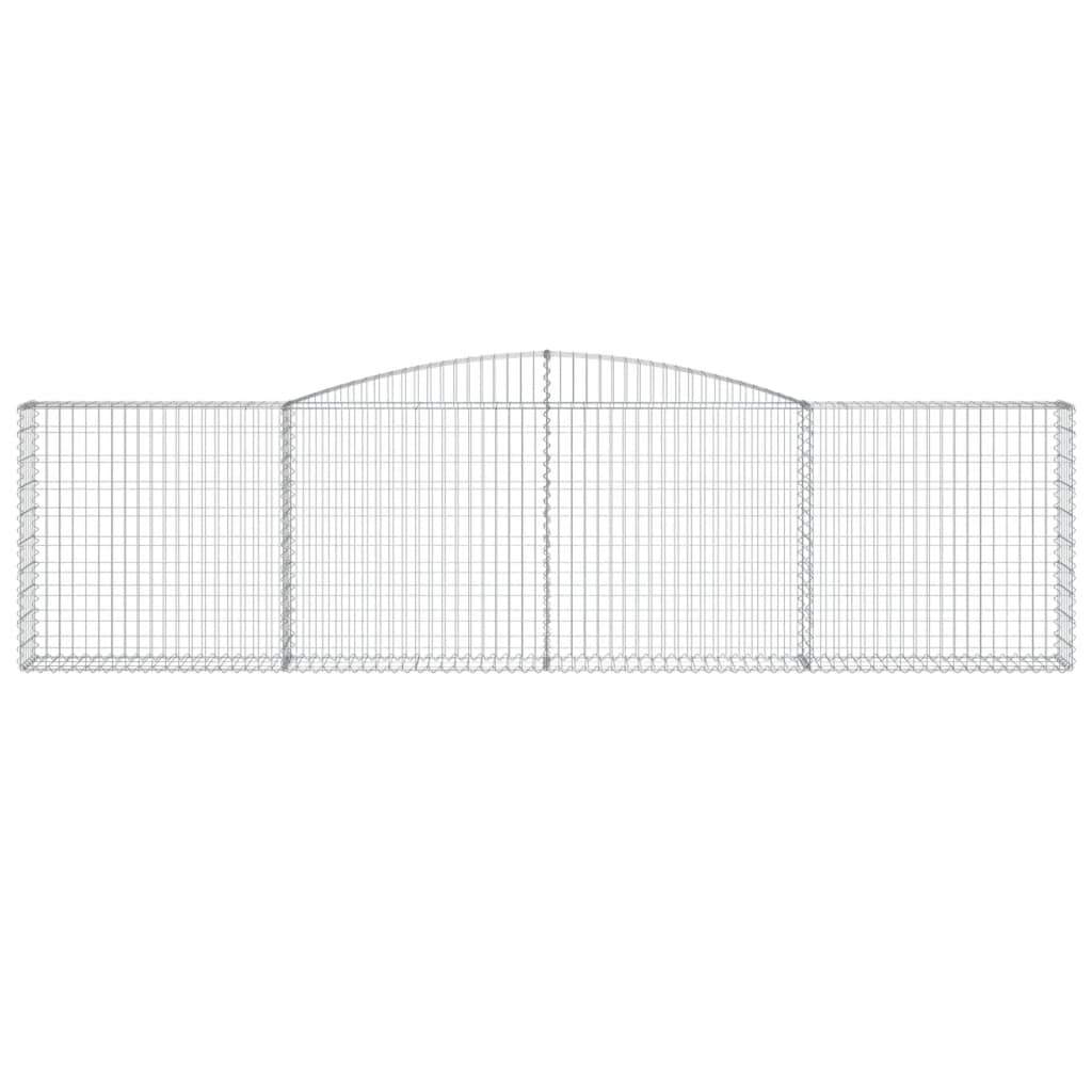 buede gabionkurve 6 stk. 400x30x100/120 cm galvaniseret jern