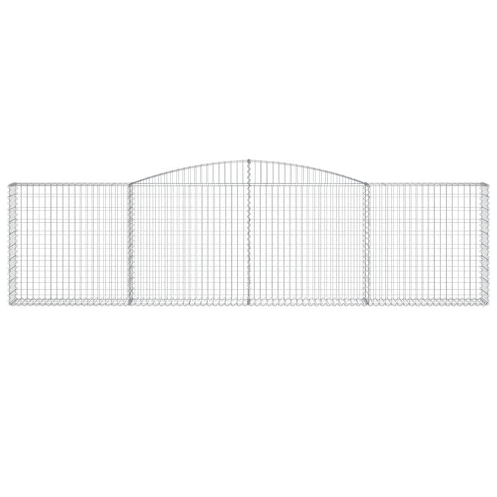 buede gabionkurve 6 stk. 400x30x100/120 cm galvaniseret jern
