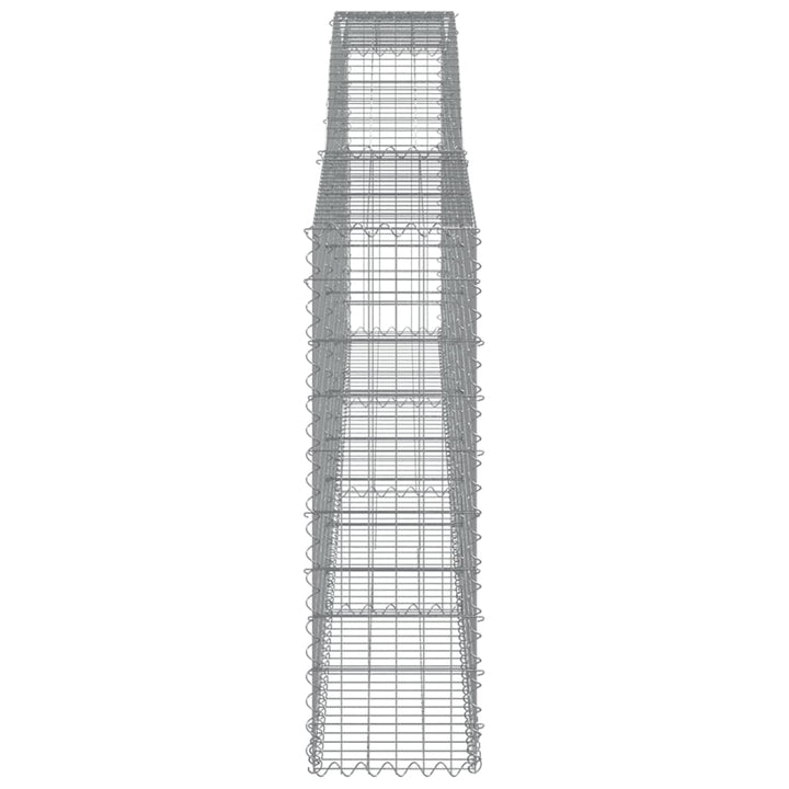buede gabionkurve 6 stk. 400x30x100/120 cm galvaniseret jern