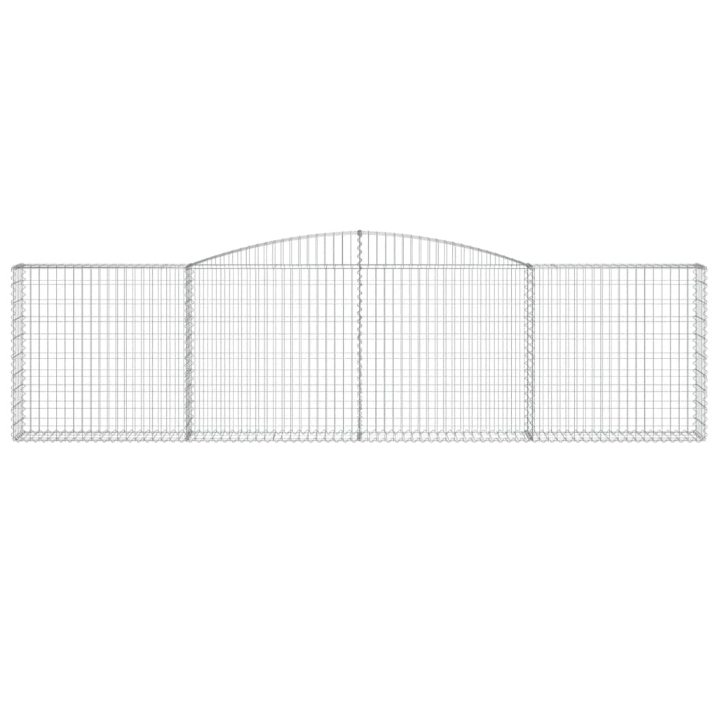 buede gabionkurve 7 stk. 400x30x100/120 cm galvaniseret jern