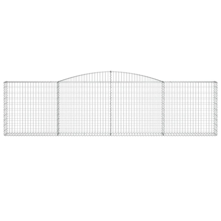 buede gabionkurve 7 stk. 400x30x100/120 cm galvaniseret jern