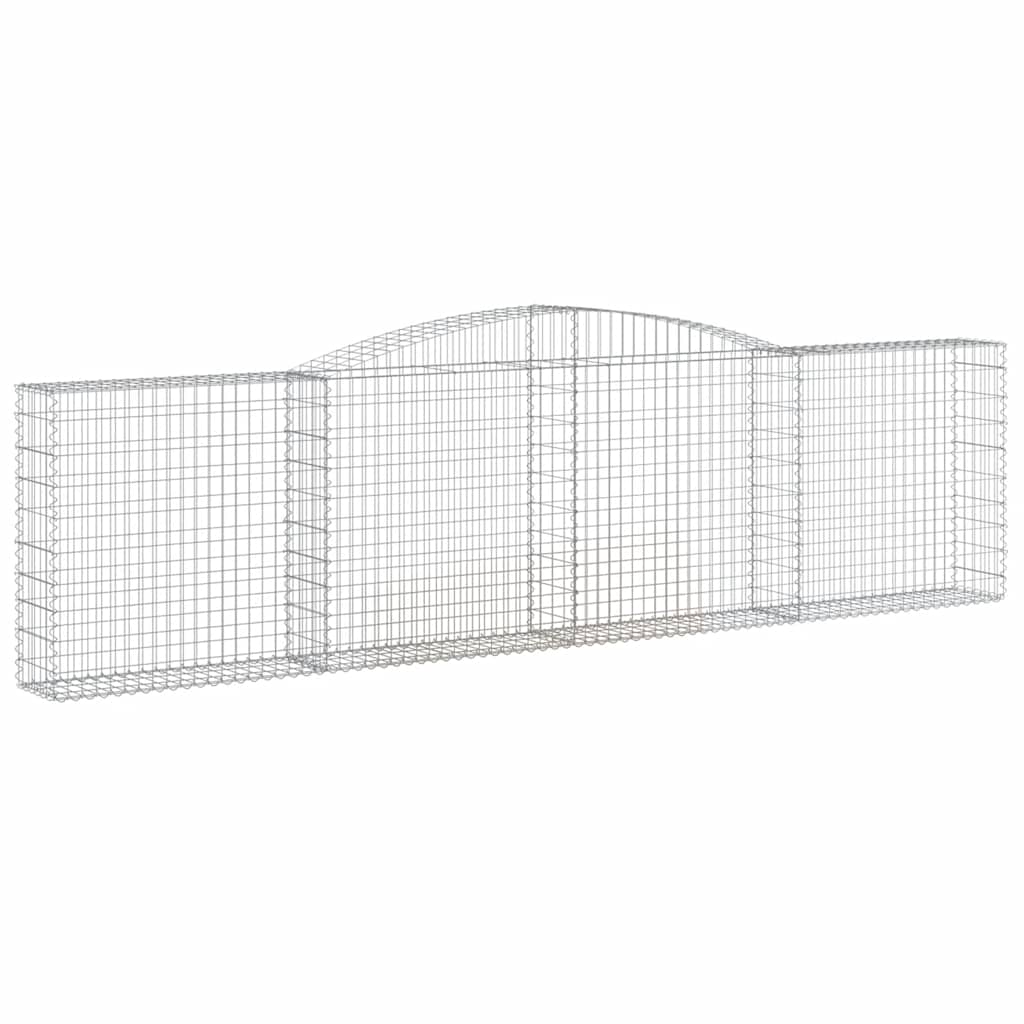 buede gabionkurve 8 stk. 400x30x100/120 cm galvaniseret jern