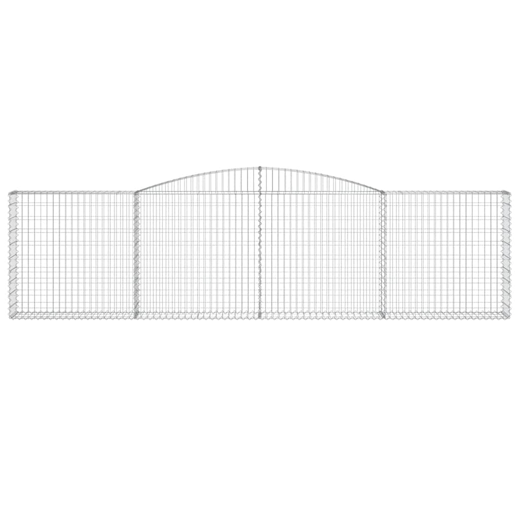 buede gabionkurve 8 stk. 400x30x100/120 cm galvaniseret jern