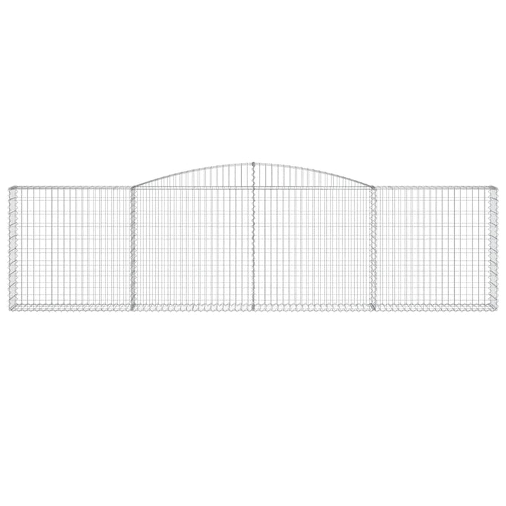 buede gabionkurve 8 stk. 400x30x100/120 cm galvaniseret jern