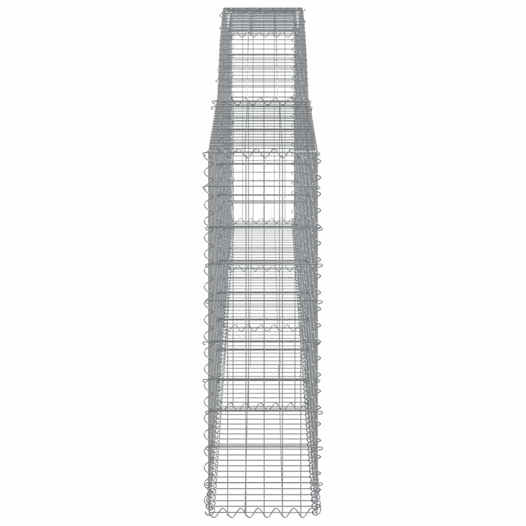 buede gabionkurve 8 stk. 400x30x100/120 cm galvaniseret jern