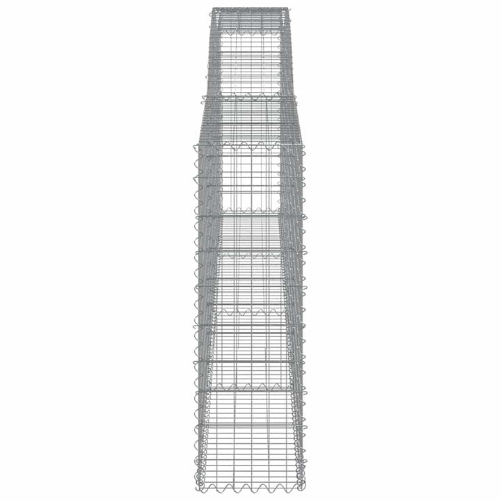 buede gabionkurve 8 stk. 400x30x100/120 cm galvaniseret jern