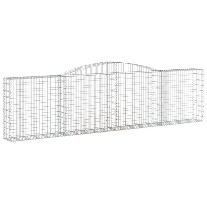 buede gabionkurve 9 stk. 400x30x100/120 cm galvaniseret jern