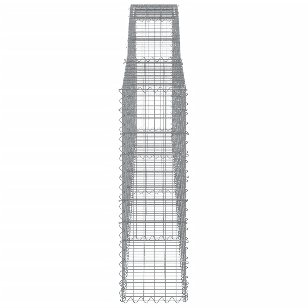 buede gabionkurve 9 stk. 400x30x100/120 cm galvaniseret jern