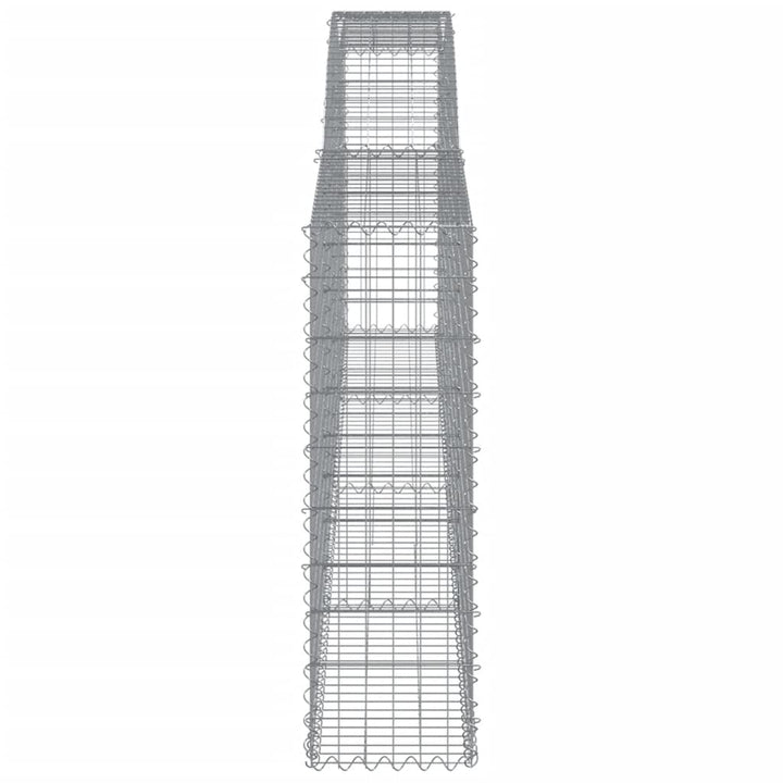buede gabionkurve 9 stk. 400x30x100/120 cm galvaniseret jern
